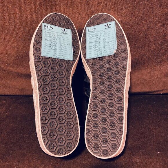 RARE 2007 Adidas Originals Gazelle Vintage Trainer Sample - Size 9 Black Leather - Picture 8 of 12